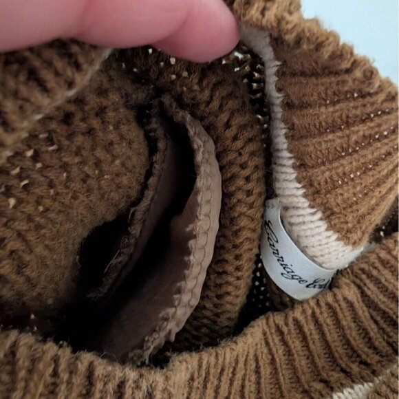 Carriage Court Southwestern Sweater Womens Size Large Brown Aztec Western Knit - Picture 4 of 9